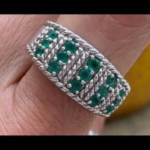 Authentic Judith Ripka Emerald Ring